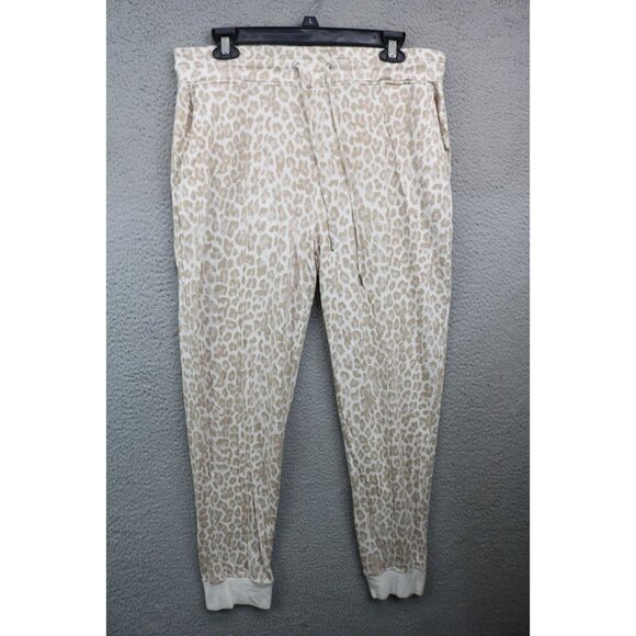 Rachel Zoe Animal Print Loungewear Jogger Pants-Large-Pockets-Drawstring - Picture 1 of 11